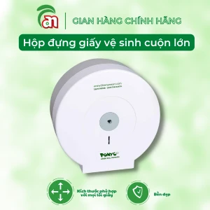 Hộp PONYO đựng giấy vệ sinh cuộn lớn trơn tròn