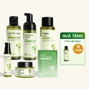Trọn Bộ Chăm Sóc Da Dầu Mụn Chiết Xuất Rau Má