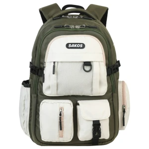 Ba Lô Học Sinh Sakos Stormy Màu Xanh Rêu