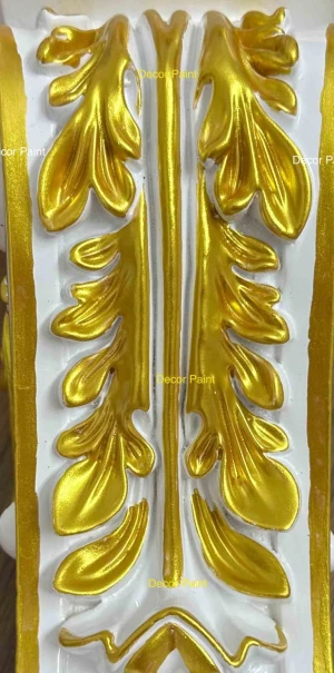 0.2 Kg - Màu vẽ nhũ vàng 24K cho phào chỉ, sắt mỹ thuật