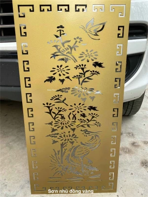 0.2 Kg - Sơn nhũ đồng vàng cho bề mặt sắt cắt CNC