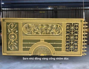 0.2 Kg - Sơn nhũ đồng vàng sơn cửa cổng nhôm đúc