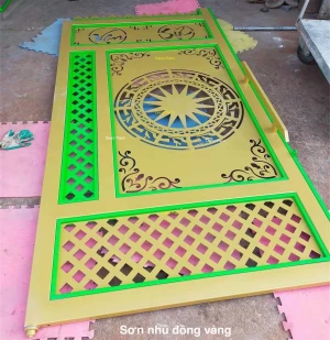 0.2 Kg - Sơn nhũ đồng vàng sơn cửa cổng sắt CNC