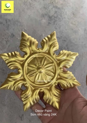 0.2 Kg - Sơn nhũ vàng 24K 1 sơn sắt CNC, sắt mỹ thuật