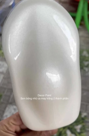 1.0 Kg - Sơn bóng nhũ ca may trắng