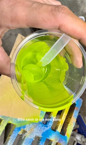 1.0 Kg - Sơn kính chống trầy xước màu xanh lá mạ non sáng