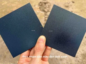 1.0 Kg - Sơn nhám sần màu đen ánh xanh