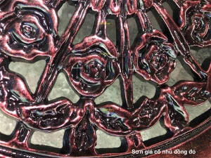 1.0 Kg - Sơn nhũ ca may đỏ rượu tạo giả cổ