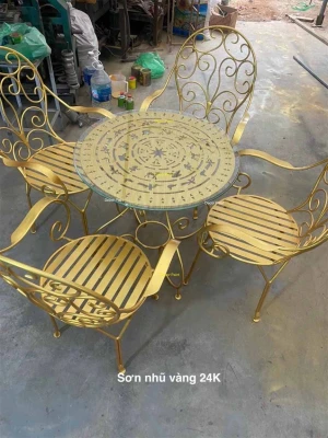 1.0 Kg - Sơn nhũ vàng 24K 1 thành phần A11 cánh to vàng tươi