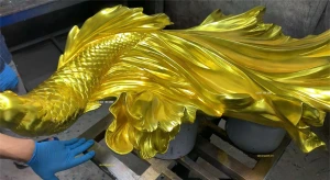 1.0 Kg - Sơn nhũ vàng 24K 1 thành phần A11 sơn tượng composite