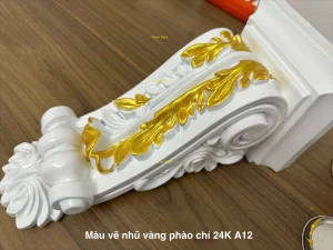 1.0 Kg-Sơn nhũ vàng 24K A12 trên bê tông, thạch cao, composite, PU