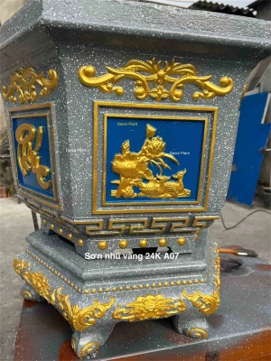 1.0 Kg - Sơn nhũ vàng 24K chậu cảnh Decor Paint