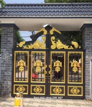 1.0 Kg - Sơn nhũ vàng 24K cửa cổng sắt mỹ thuât, nhôm đúc