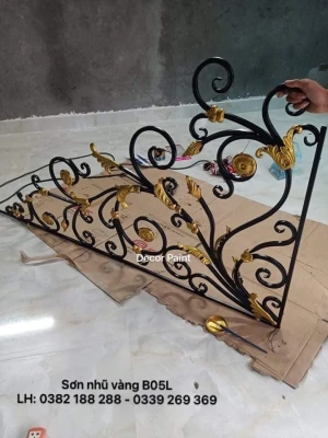 5.0 Kg - Sơn nhũ vàng 24K 1 thành phần B05L vàng tươi