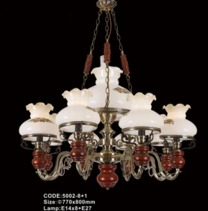 Đèn chùm dầu 8 chao