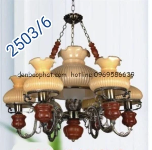 Đèn chùm dầu gỗ C2503/6