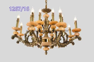 Đèn Chùm đồng đá C1267/16