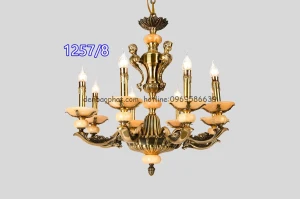 Đèn chùm đồng đá CD 1257/8