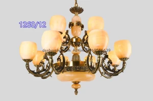 Đèn chùm đồng đá CD 1260/12