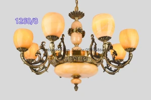 Đèn chùm đồng đá CD 1260/8