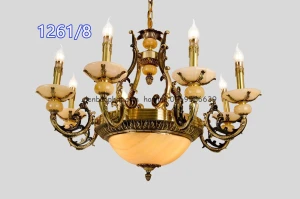 Đèn chùm đồng đá CD 1261