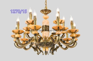 Đèn chùm đồng đá CD 1270/15
