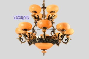 Đèn chùm đồng đá CD 1274/12