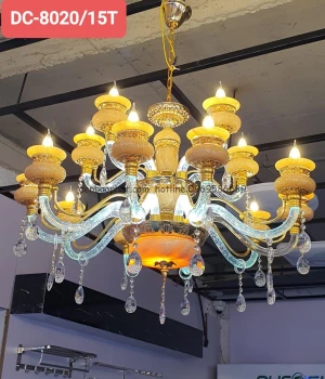 Đèn chùm pha lê chao đá tự nhiên C 8020/15