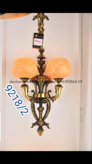 Đèn tường đồng đá đôi 9218/2