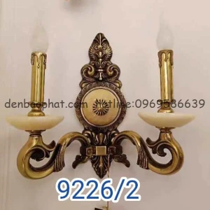 Đèn tường đồng nến đôi 9226/2