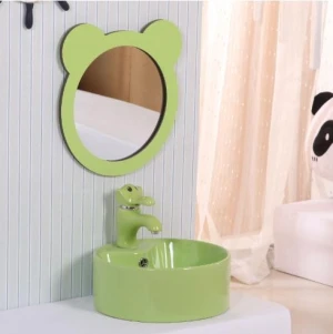 Chậu lavabo trẻ em Moonoah màu xanh lá MN- C228GR cho trường học mầm non