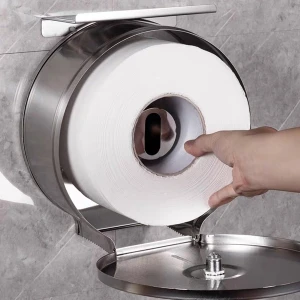 Hộp đựng giấy vệ sinh cuộn lớn. Hộp đựng giấy vệ sinh công cộng inox 304