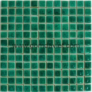 Gạch mosaic men rạn đơn màu 23 23 09