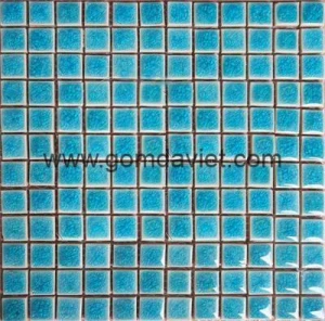 Gạch mosaic men rạn đơn màu 23 23 11