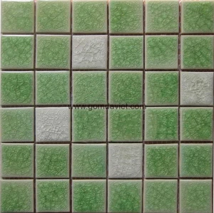 Gạch mosaic men rạn trộn màu 50 50 04