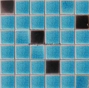 Gạch mosaic men rạn trộn màu 50 50 07