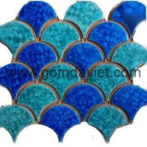 Gạch mosaic men rạn trộn màu 50 50 12