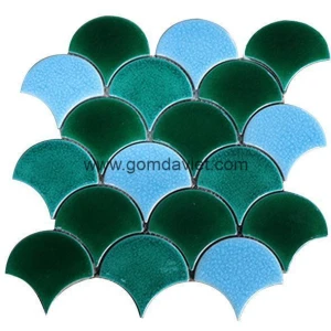 Gạch mosaic men rạn trộn màu 50 50 15