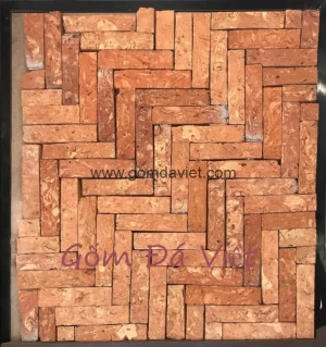 Gạch ốp tường giả cổ 04 - Gạch cổ cắt Miền Tây Mặt Lõi