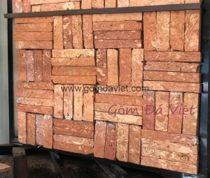 Gạch ốp tường giả cổ 05 - Gạch cổ cắt Miền Tây Mặt Lõi 2