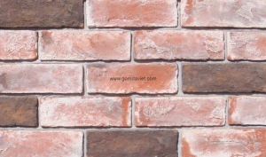 Gạch ốp tường giả cổ 29 Trắng đỏ