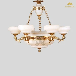 Đèn chùm đồng đá ngọc phong cách Tây Ban Nha AP5534-6