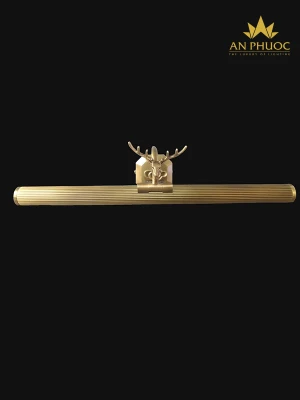 Đèn soi tranh Tuần Lộc mạ vàng sang trọng