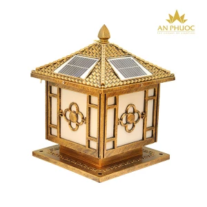 Đèn trụ cổng năng lượng mặt trời 11202A D250 - Vàng