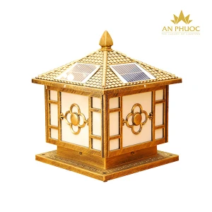 Đèn trụ cổng năng lượng mặt trời - 11202A D300 Vàng