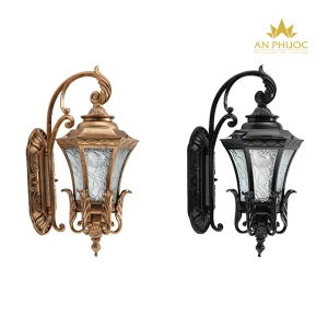 Đèn tường ngoại thất cổ điển vàng đồng