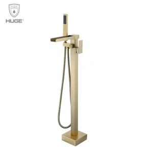 Sen cây đặt sàn cho bồn tắm màu vàng Huge H-SF366G