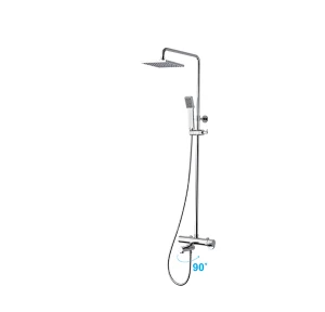 Sen tắm cây nóng lạnh có vòi xả dưới quay 1 góc 90 độ, kèm bát sen vuông AM 9019