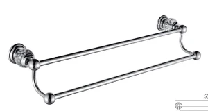 THANH VẮT KHĂN ĐÔI ĐÍNH PHA LÊ -16002 CLEANMAX