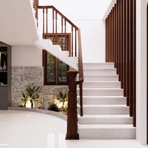 Cầu thang Thạch anh Nhũ Vàng G102DNV22S1